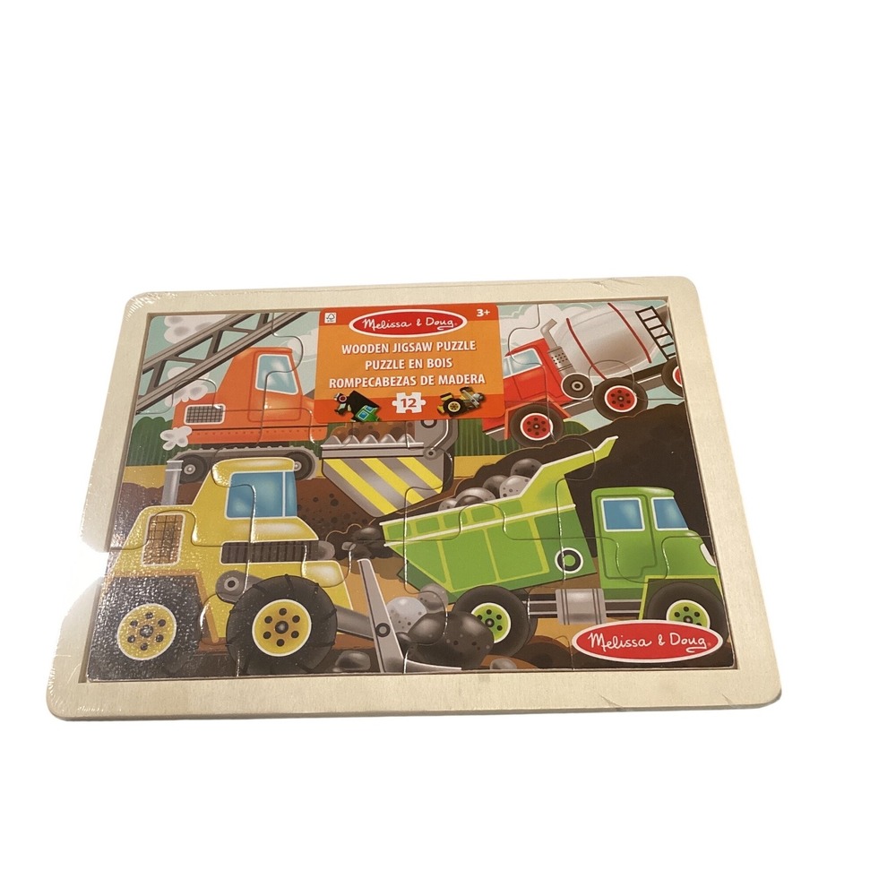 Melissa & Doug Construction Site Wooden Jigsaw Puzzle 12 Pieces New